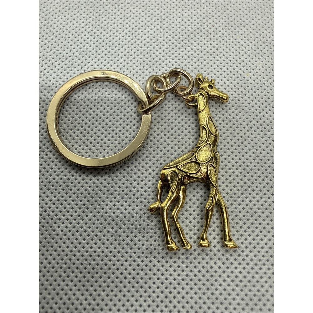 Giraffe Key Chain Gold Color 2”